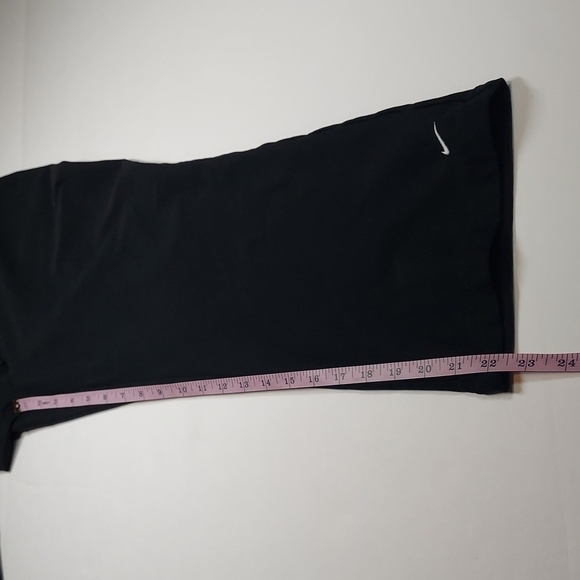 Nike Dri-Fit Black Calf Black Leggings Pants L 12-14 - Picture 3 of 8